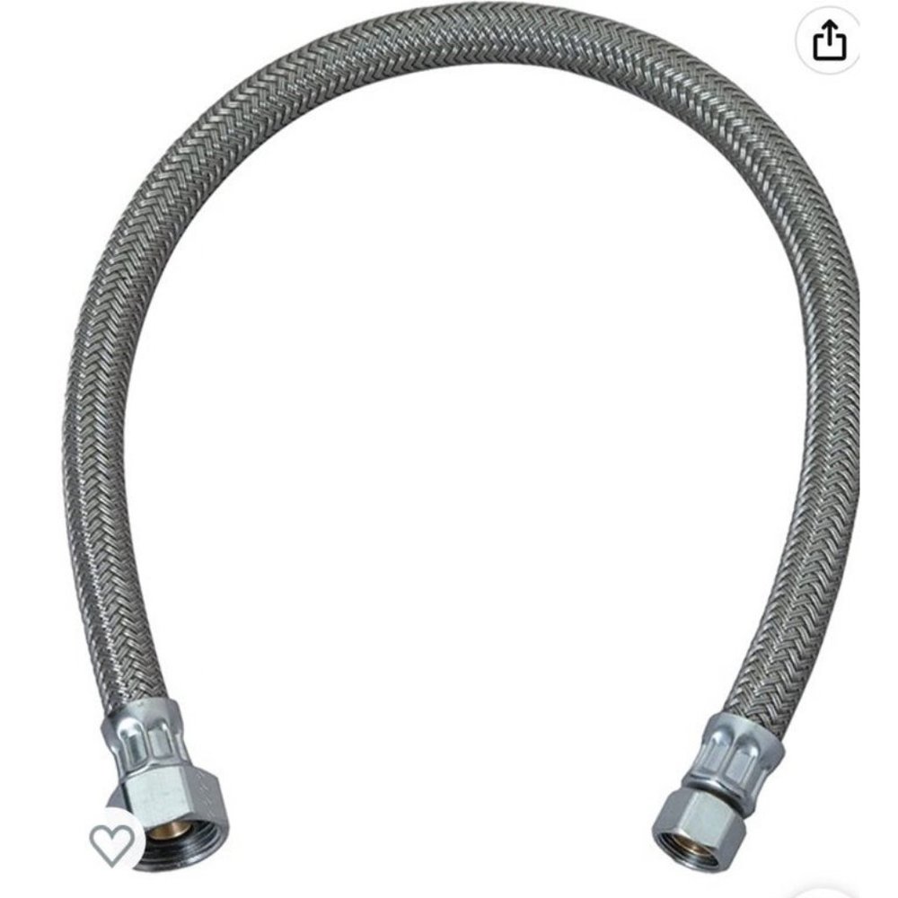 BrassCraft B1-16AF 16" Lavatory Connector, 3/8-Inch Comp x 1/2-Inch FIP x Inch,
